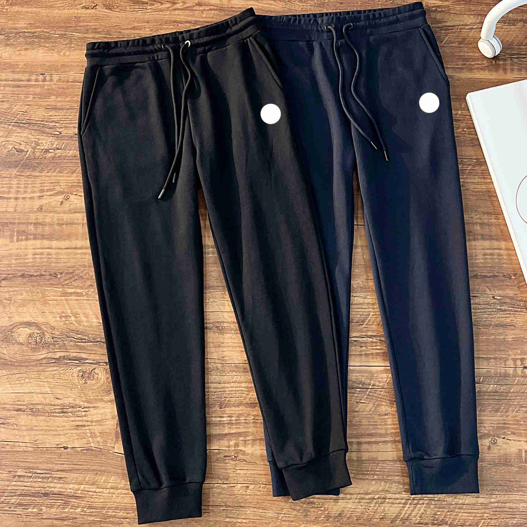 

Designer Men's Pants Embroidered Badge Couples Warm Cargo Pants Cotton Terry Sweatpants M/L//XXL, Black