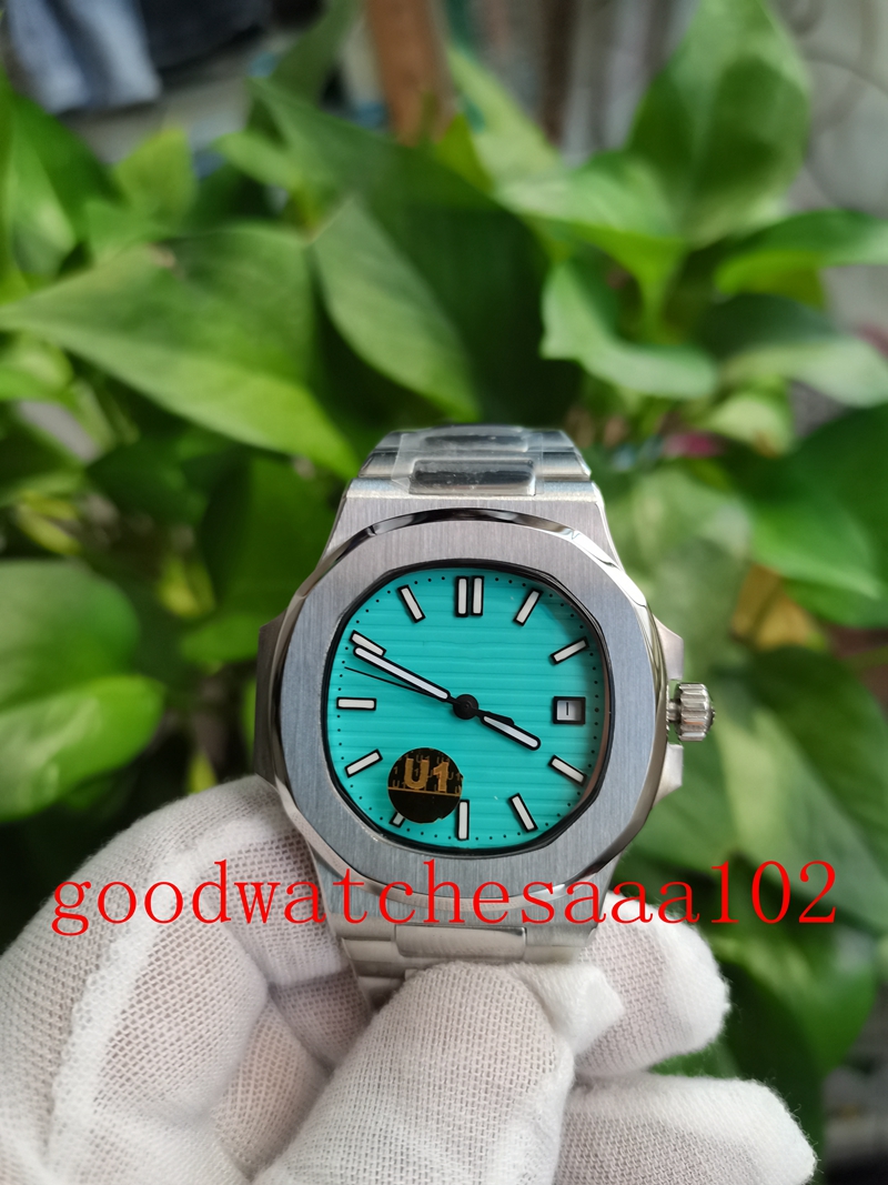 

new version u1Men's Watches 40mm Ice Green Dial Automatic Mechanical Transparent ETA Movement Stainless Steel bracelet Men's Fashion Wristwatches