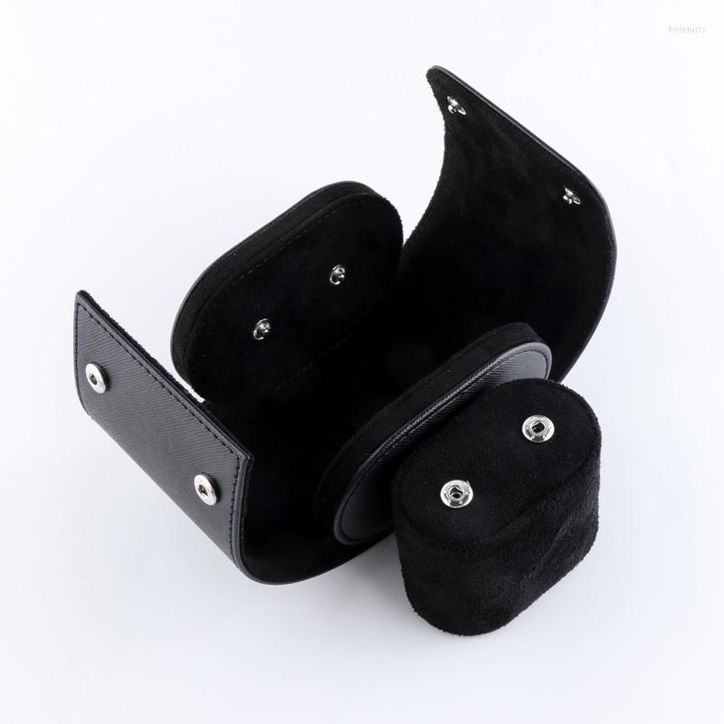 

Watch Boxes Luxury High Quality Portable 1 Slots Organizer Box Travel Roll Packaging Leather