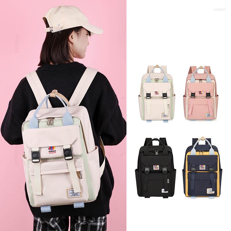 

Backpack Fashion Laptop Women High Capacity Schoolbag For Girl Light Waterproof Rucksack Casual Travel Handbag College Bag, Blue