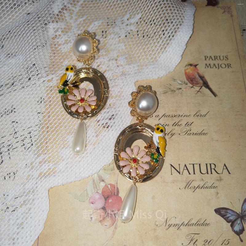 

Dangle Earrings Frame With Europe And The United States To Restore Ancient Ways Pearl Drops Long Pendant