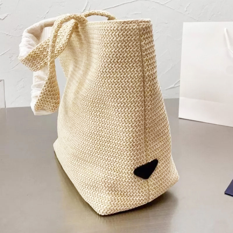 5A topbags Shopping Tote Bag Leisure knitting Women Fashion Manual Weave Straw Fabrics Large Capacity Vacation Beach Bags Light Wild Reusable Design