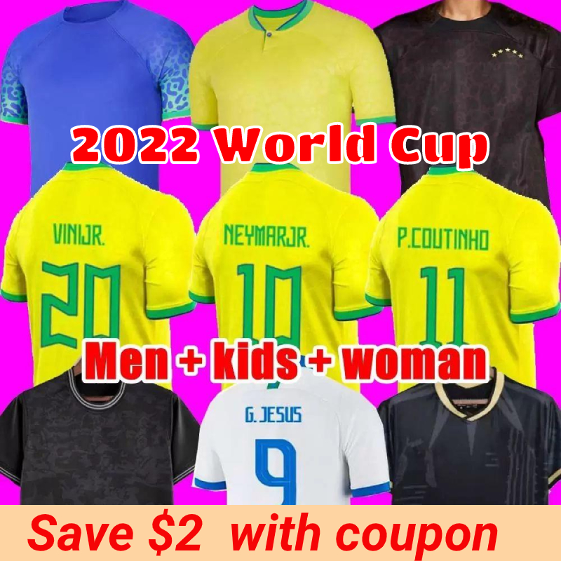 

2022 World Cup brazil soccer jersey Camiseta de futbol PAQUETA COUTINHO football shirt maillots MARQUINHOS VINI JR SILVA brasil RICHARLISON bRAZILS MEN KIDS WOMAN, 2022 home woman