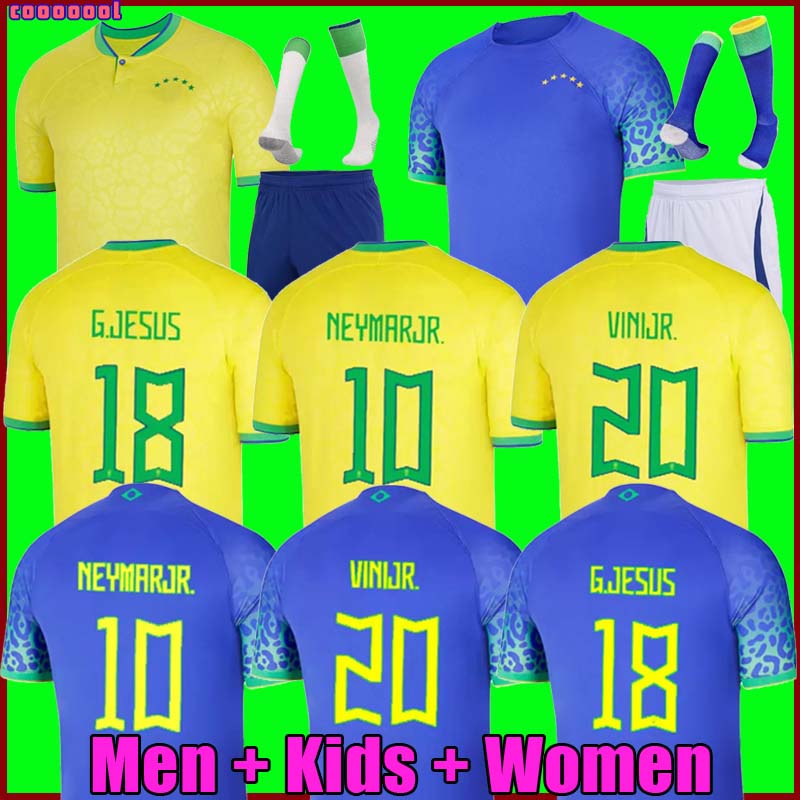 

2022 soccer jerseyS Camiseta de futbol PAQUETA BRAZILS football shirt ANTONY JESUS RICHARLISON PELE CASEMIRO brasil 22 23 maillots football men women kids SETS, Home women