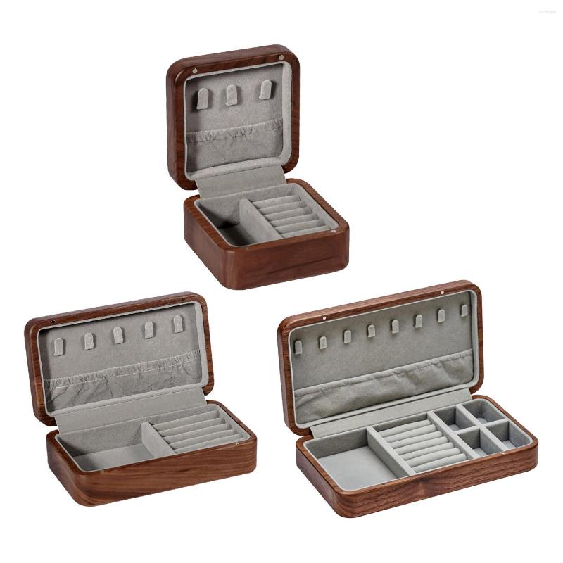 

Jewelry Pouches Walnut Box Jewellery Trinket Home Decoration For Watch Cufflinks Bracelets