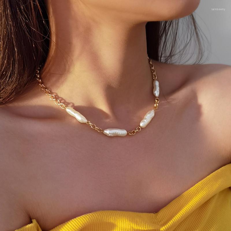 

Choker Simple Short Imitation Pearl Necklace Women Fashion White Pearls Beads Collar Party Jewelry Gifts