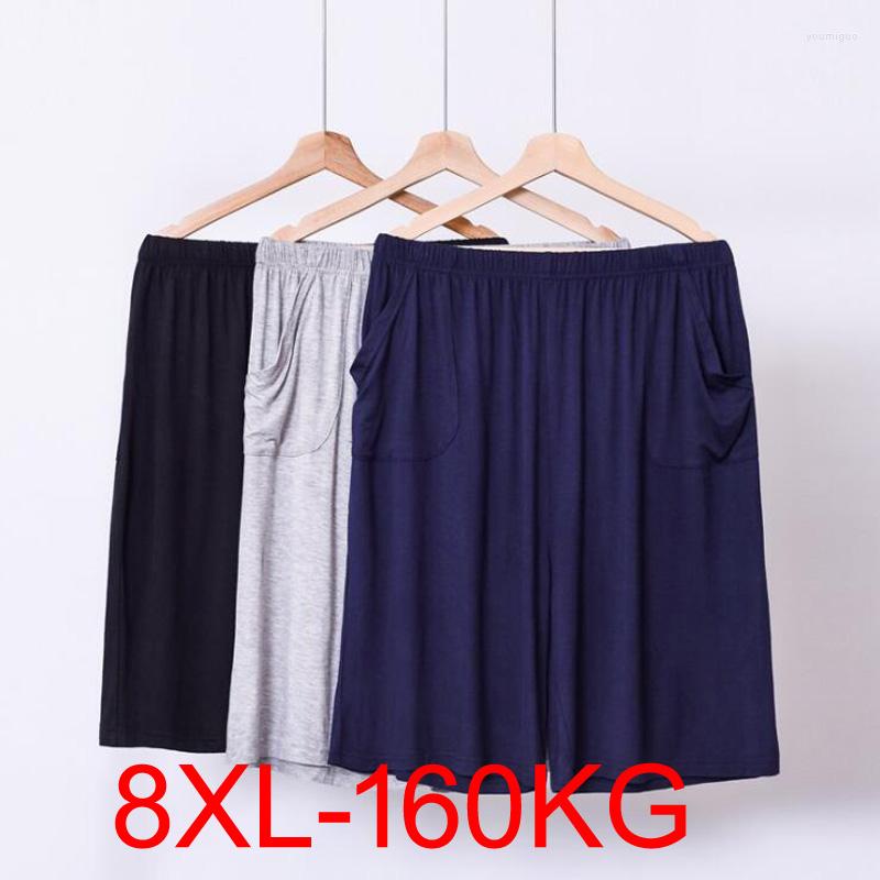 

Men's Sleepwear Summer Modal Pyjamas Mens Lounge Wear Casual Trousers Male Short Loose Comfortable, Black