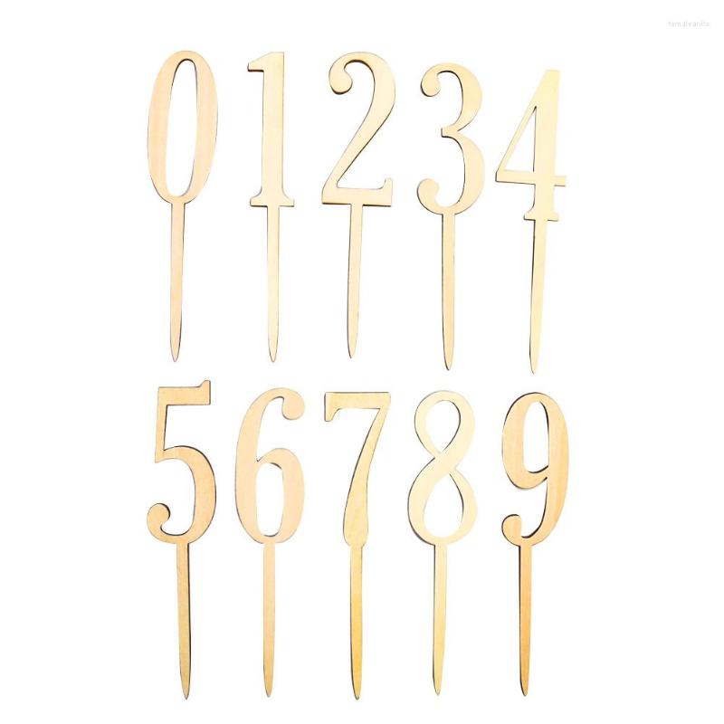 

Jewelry Pouches 12cm Natural Wooden Custom Birthday Age Topper Cake Sticks Labeling Arabic Number Numerals Unfinished Wood 0-9 Anniversary