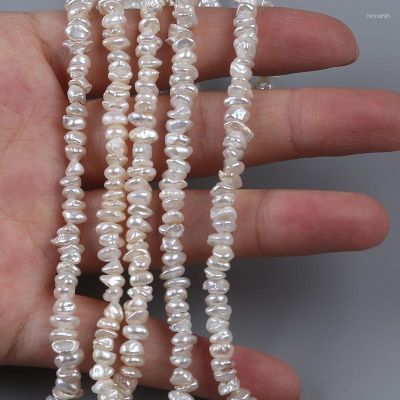 

Chains Natural Center-drilled 4-5mm Loose White Keshi Pearl Strands