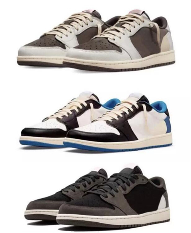 

2022 Authentic Travis Shoes Low Reverse Mocha Scott Dark 1 High OG SP Military Blue Cactus Jack Men Women Outdoor Sports Sneakers With Original box US7-13