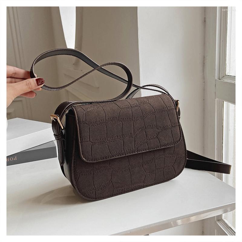 

Evening Bags Fashion Stone Pattern Shoulder Bag Women PU Leather Crossbody Flap Messenger Lady Luxury Handbag And Purse Bolso, Black