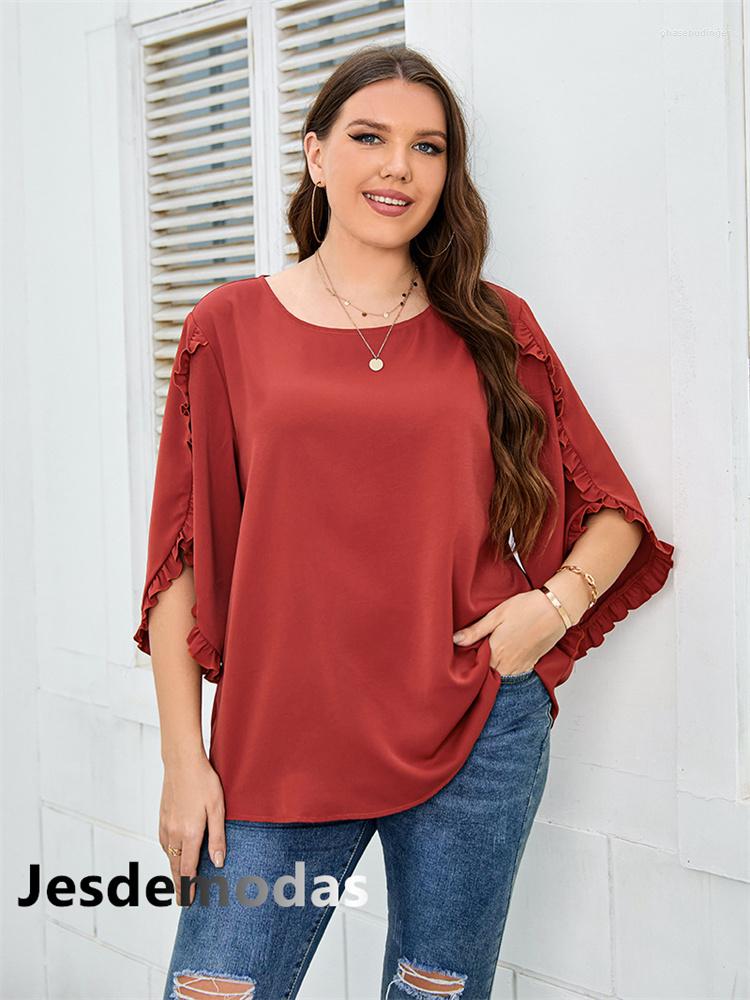 

Women's T Shirts 2022 Women Fashion Oversize O Neck Long Sleeve Blouse Casual Fitness Shirt Solid Color Large Size Loose Tee For Female, Burgundy
