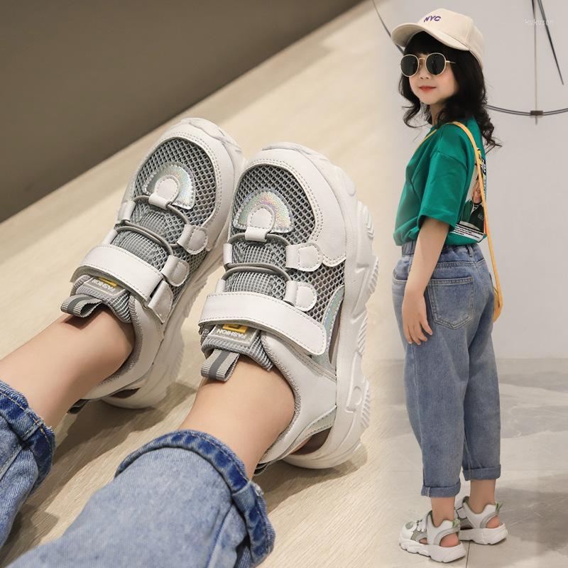 

Athletic Shoes Summer Single-layer Mesh Children Sports Girls 1-6 Years Old Baby Toddler Sneakers Soft Bottom Run Kids Boys, Gray