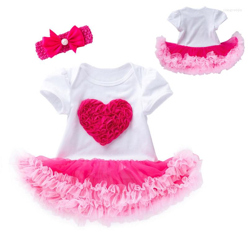 

Girl Dresses Toddler Love Pattern Princess Dress Baby Girls Pink Valentine's Mother's Day Costume Cute Party Ball Gown For, Pink 1