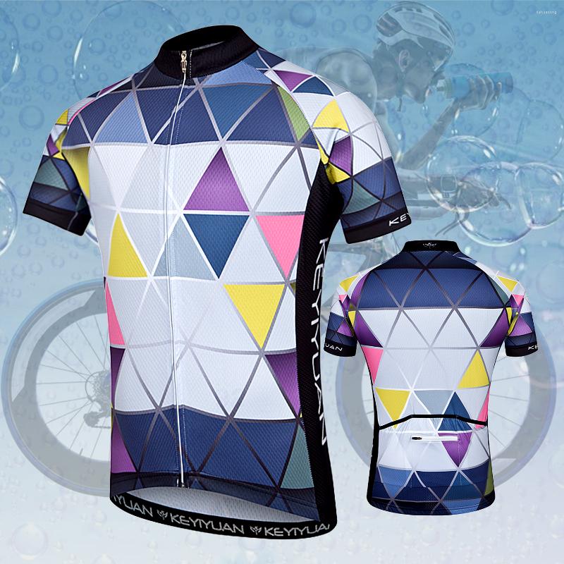 

Racing Jackets KEYIYUAN 2022 Hombre Short Sleeve Tops Mountain Biking Shirts Bicycle Jacket With Pockets, 16