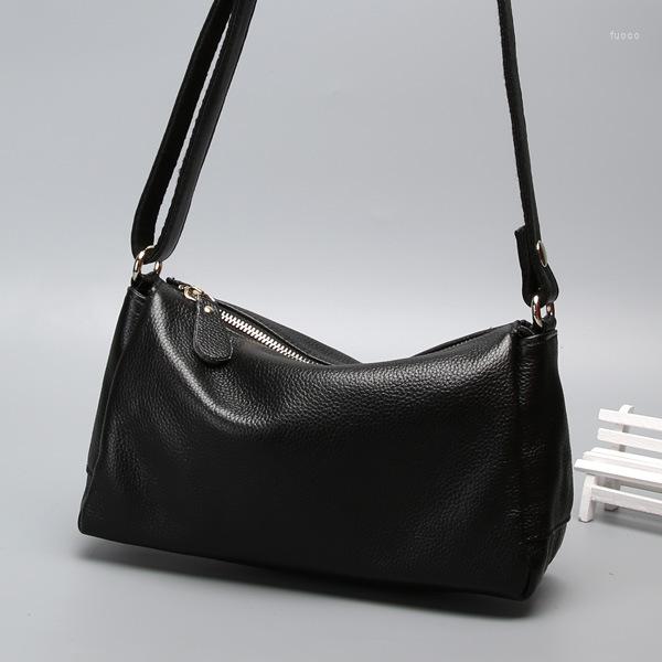 

Evening Bags Soft Leather Contracted Head Layer Cowhide Women's Handbags Genuine Bucket Bag Classical Shoulder