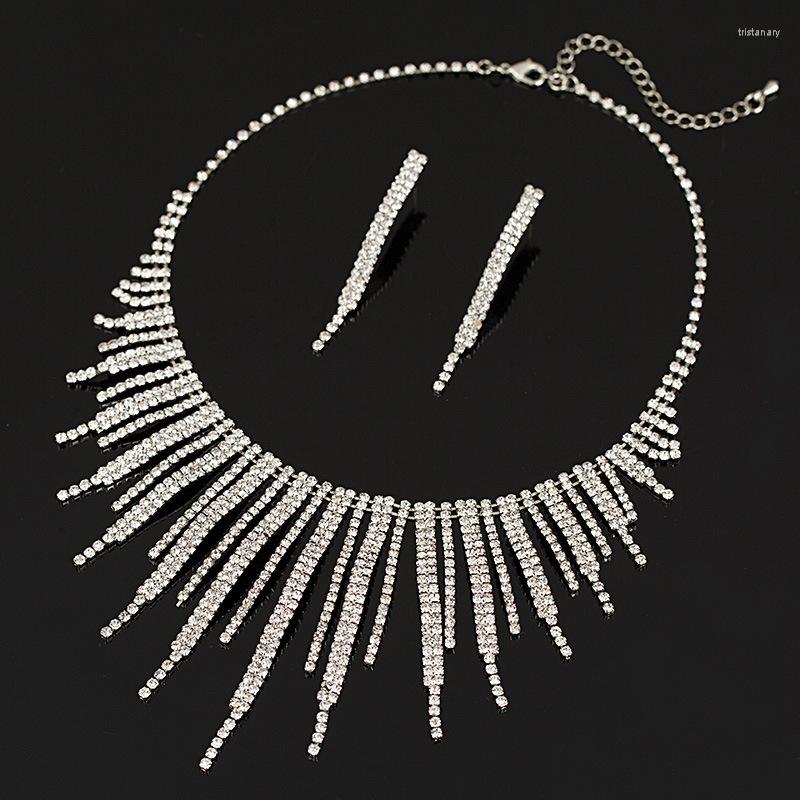 

Necklace Earrings Set WN118 Fashion Rhinestones Bridal Wedding Jewelry, Picture shown