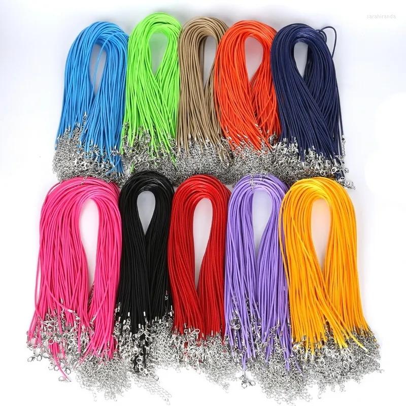 

Choker Fashion 100pcs Braided Leather Rope Necklace Female Trinket Girl Clavicle Chain Women Make Jewelry Accessories Party Gift