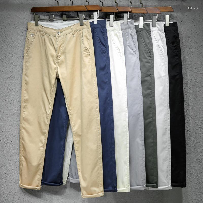 

Men's Pants 2022 Summer Thin Soft Cotton Men Casual Slim Little Feet Classic Trousers Male Comfortable Brand Clothing Black Gray, Mid gray