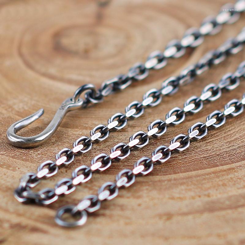

Chains QN Trendy Vintage Necklace Fishhook Flat Angle Chain Thick Pendant Single Simple Men And Women Long Accessories