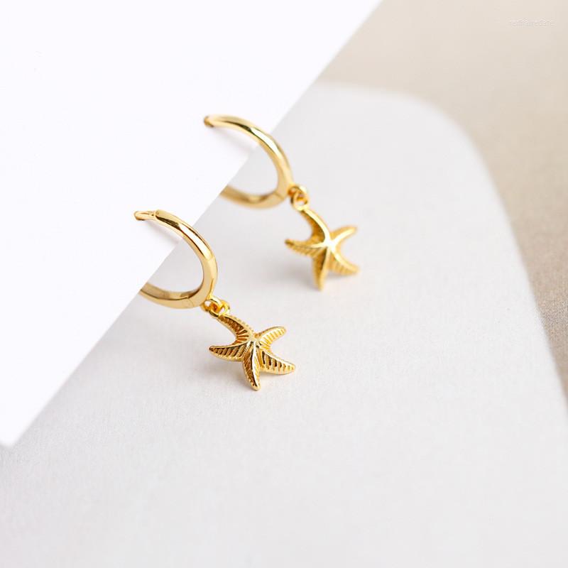 

Hoop Earrings Seastar Starfish Small Cute Fashion Ear Jewelry For Women Dainty Piercing Accessories Aretes