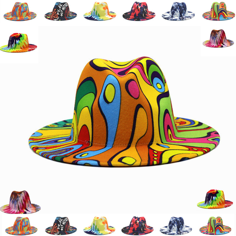 

Wide Brim Hats Colorf New Style Church Derby Top Hat Panama Felt Fedoras For Men Women Artificial Wool British Jazz Cap Drop Delivery Smtfo, As details