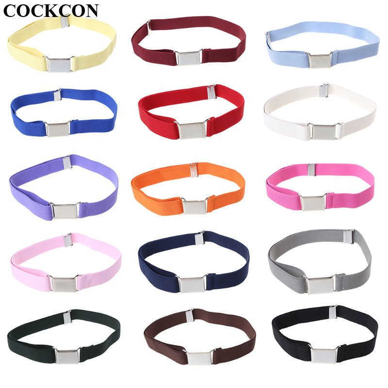 

Children Kids Solid Color Unisex Boys Girls Elastic Adjustable Canvas Belts Wholesale 20 Pcs, No-repeat 20 pcs