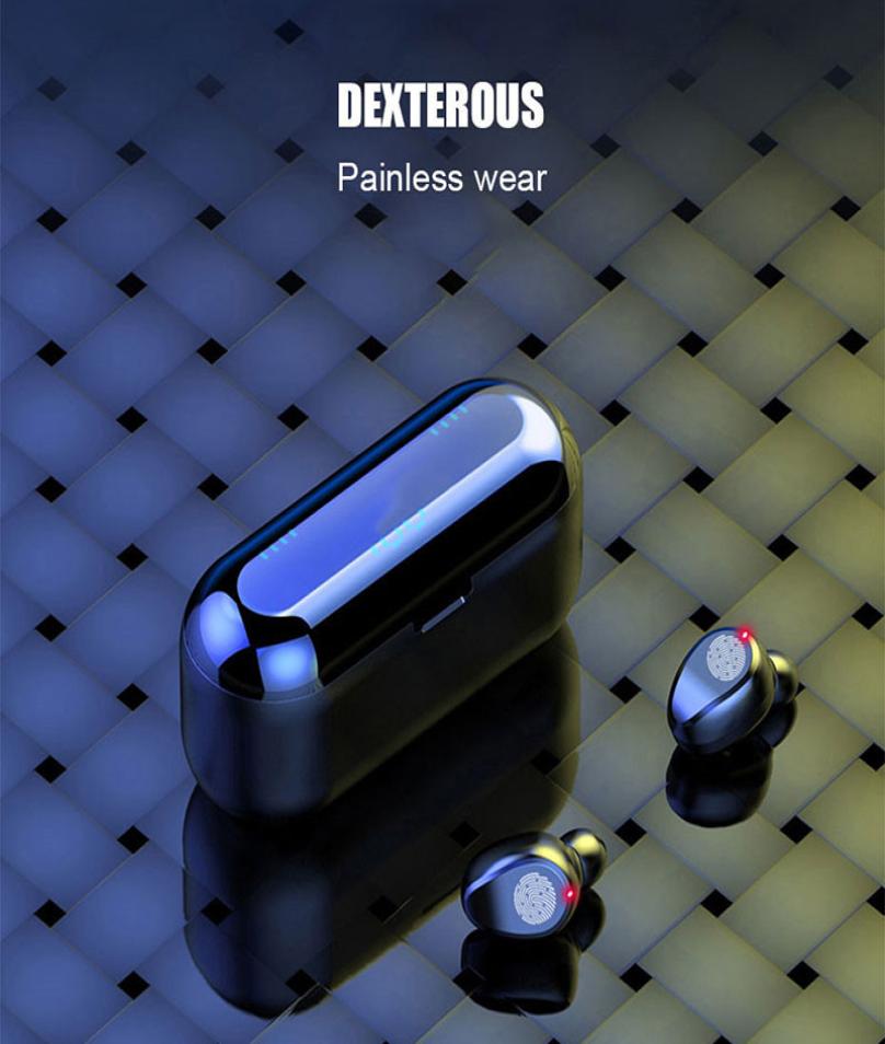 

F9 Mini Twins Wireless Bluetooth Luxury 50 Stereo Headset Waterproof Sport Headphone InEar Earphones Earbuds TWS Smartphone8876418, Black