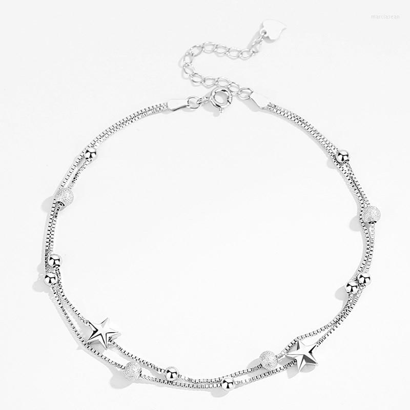 

Anklets Beadsnice Star Anklet Foot-chain Summer Jewelry Gift Charm Beach 925 Silver Girls ID 40353