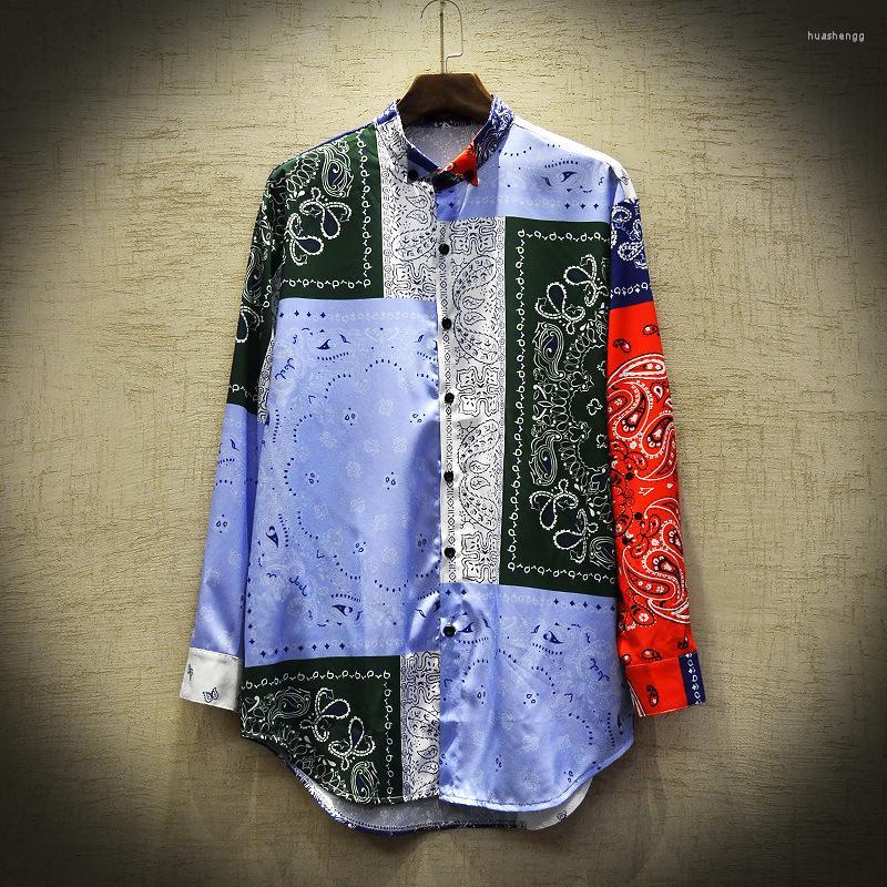 

Men's Casual Shirts Men's Men Clothing 2022 Spring/Summer Mid-length Long-sleeved Shirt Hip-hop Fashion Camisas Para Hombre, Mixed