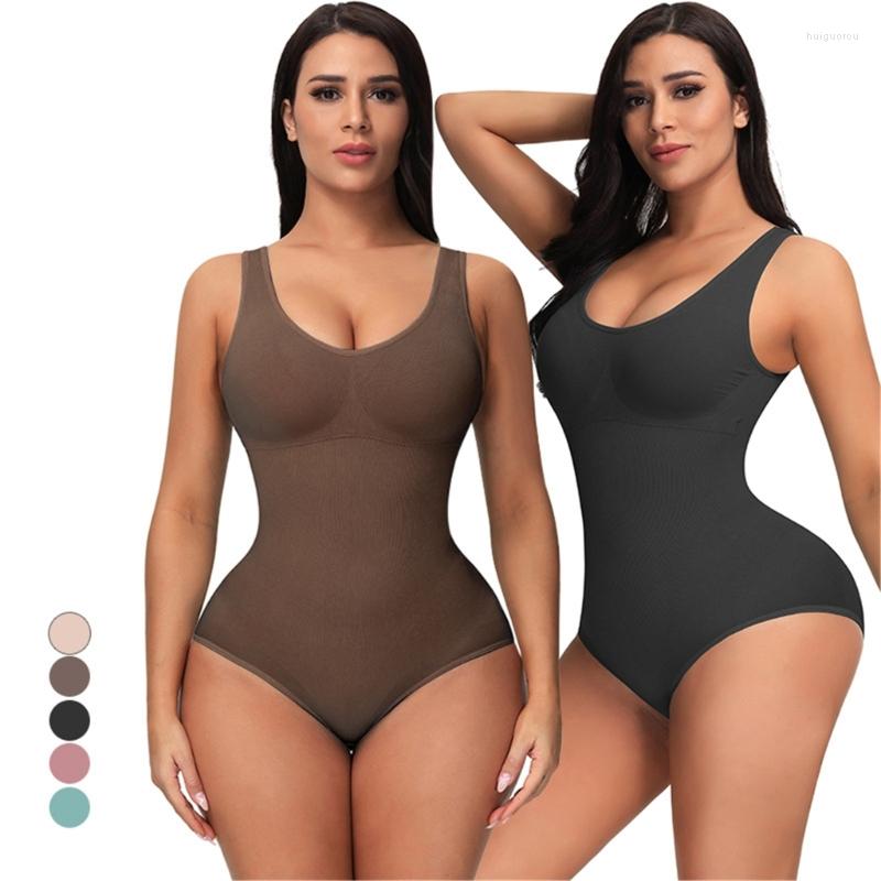 

Women' Shapers Women Slimming Bodysuits Shapewear Tops Body Shaper Wide Strap Solid Leotards Scoop Neck Tummy Control Bodycon Jumpsuit, Apricot