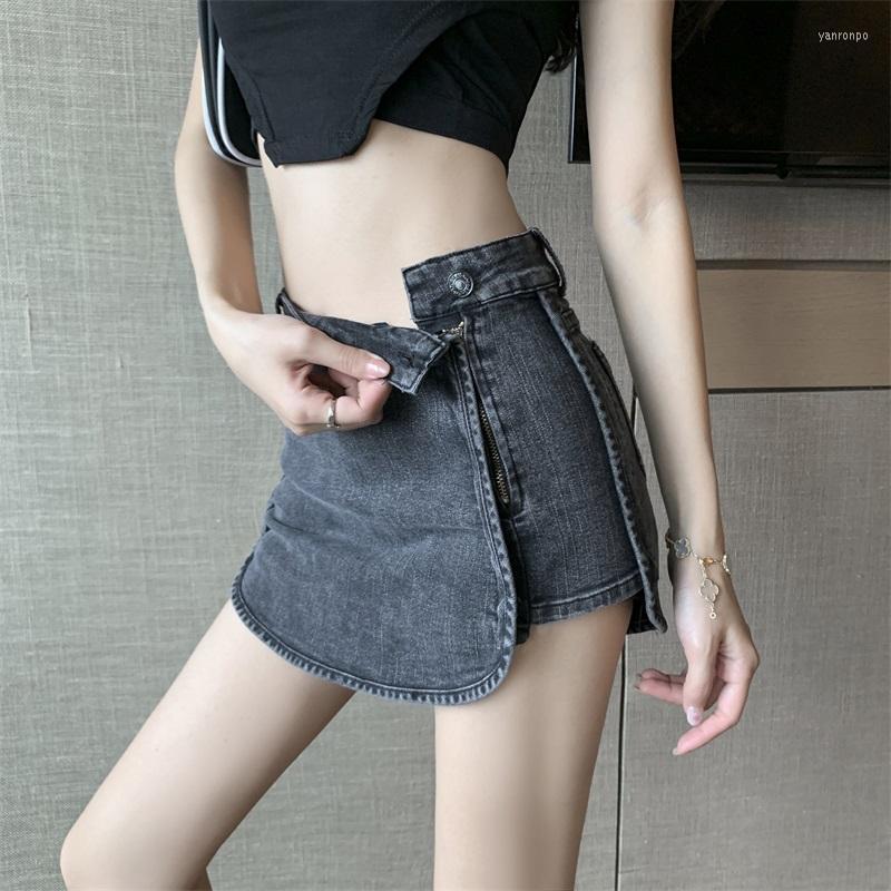 

Women' Shorts Women' Denim Skirt Pants Women' Summer Design Small High Waist Thin Casual Wide Leg ShortsWomen, Photo color