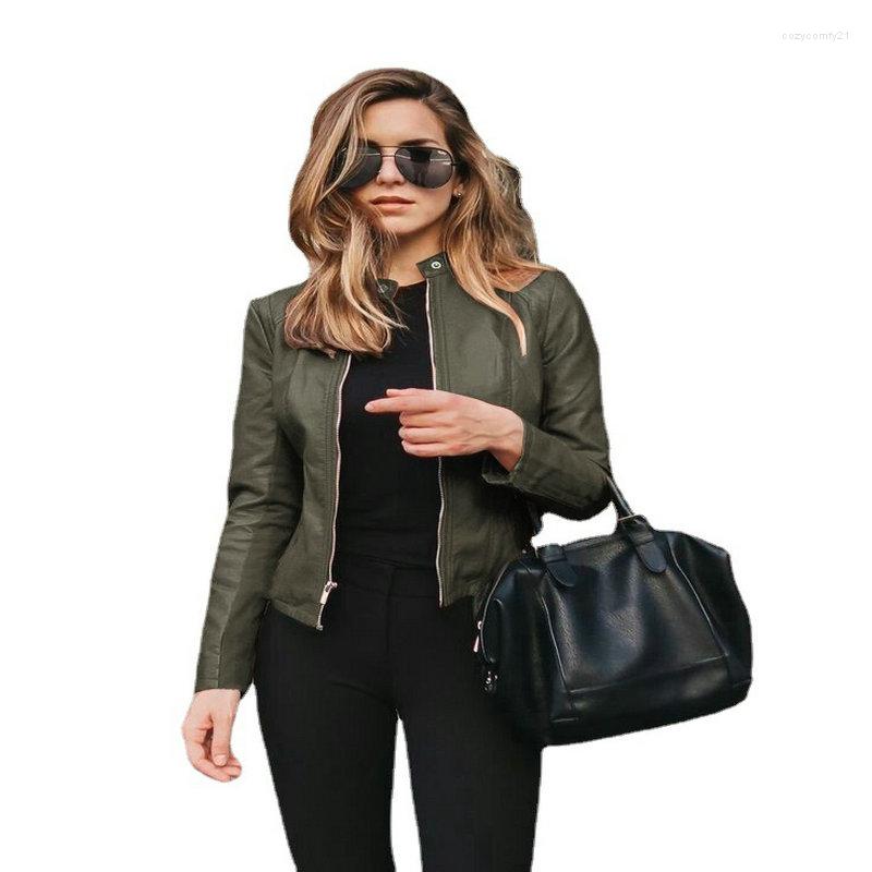 

Women' Suits 2022 Autumn Winter Women' Clothing Blazer Leisure Coats Fashionable Leather Suit Jacket For Women D705, Black