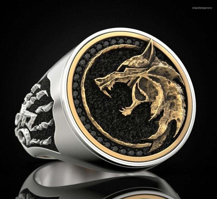 

Cluster Rings Wolf Claw Ring Silver Color Viking Warrior Vintage Bicolor Men's Gift Jewelry Wholesale Size 7-12