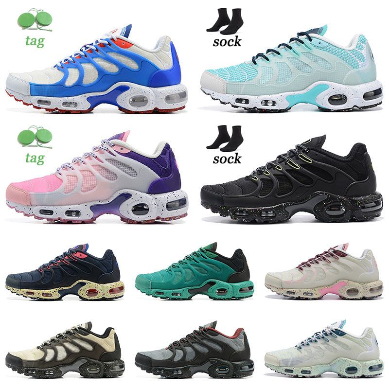 

Terrascape Running Shoes Mens Womens University blue pink fade purple black and white red mint green sail seal glass rattan aqua team red sneakers large size eur 45 46, M05 40-46 white