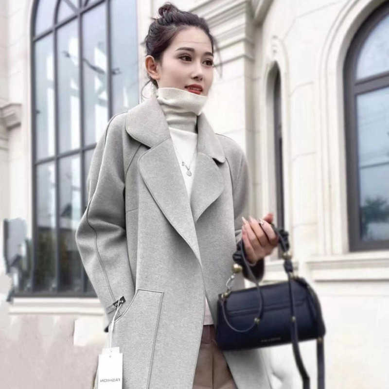 

winter womens woolen coats max designer sweater luxury fashion cashmere coat warm long trench coat versatile, Brown