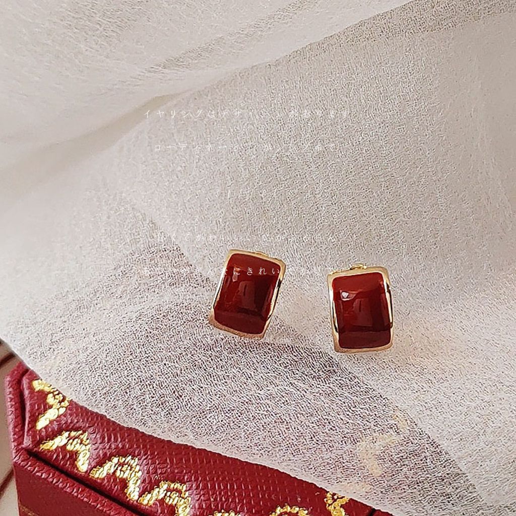 

claret earrings Charm tender Baroque shaped freshwater full pearl 925 silver needle handmade design matte temperament vintage
