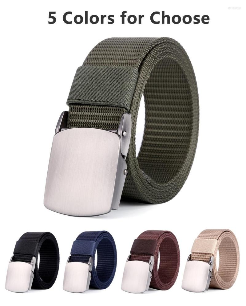 

Belts Fashion Unisex Canvas Belt Metal Tactics Woven Casual Pants Cool Wild Gift, Black