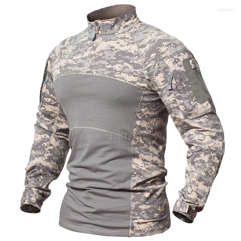 

Gym Clothing Men 2022  Combat Shirts Proven Tactical Military Uniform CP Camouflage Army Suit Breathable Work Clothes
