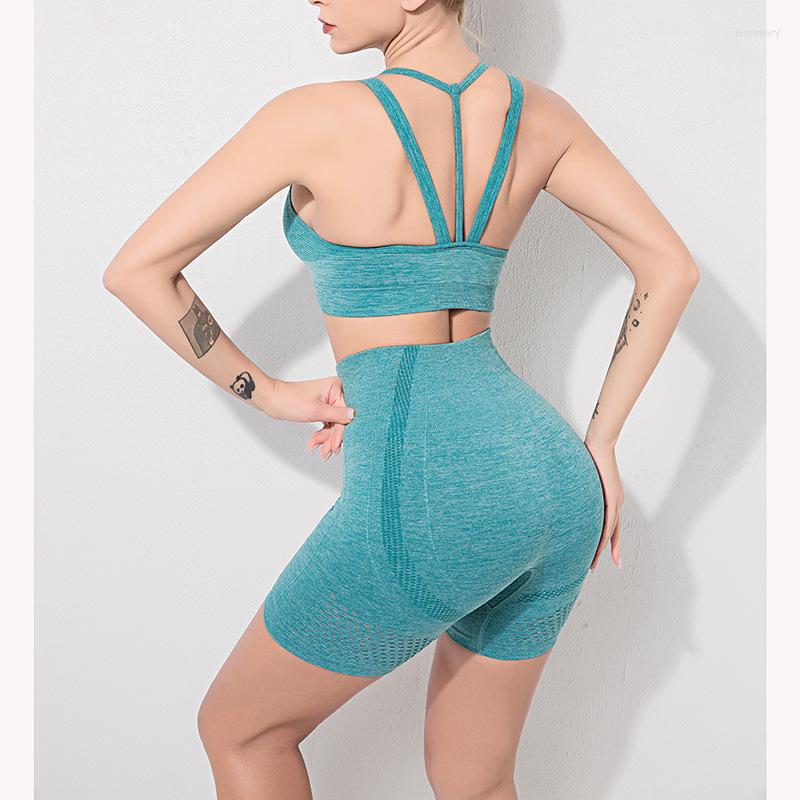 

Active Sets Fanceey Yoga Set Women Gym Clothes Fitness Sports Bra And Leggings High Waist Workout Sport Tracksuit, Light blue set