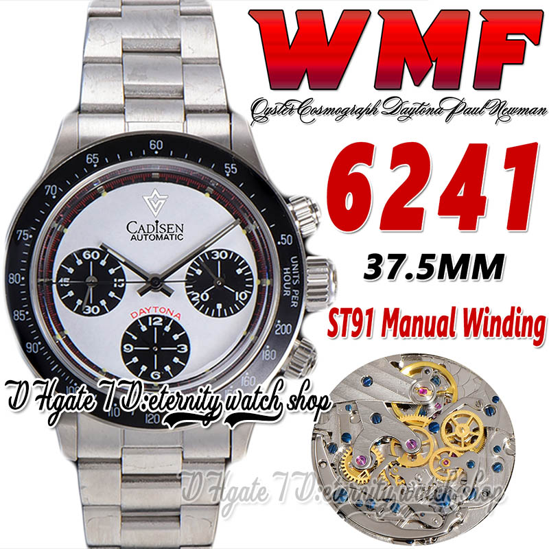 

Paul Newman ST91 Manual Winding Chronograph Mens Watch WMF wm6241 1967 Rare Vintage White Dial Black Subdial OysterSteel Bracelet Super Edition eternity Watches R1, Watch waterproof cost