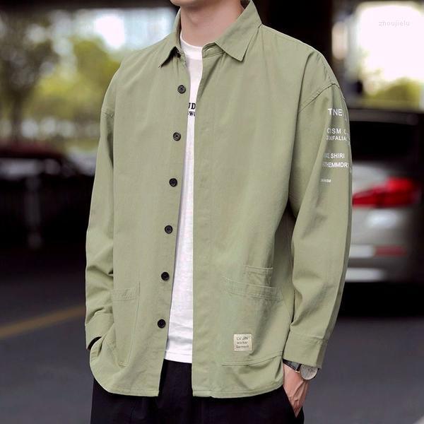 

Men's Casual Shirts E-BAIHUI For Men Letter Print Hip Hop Fashion Loose High Street Button Up Shirt Anti-wrinkle Long Sleeve Top, Black