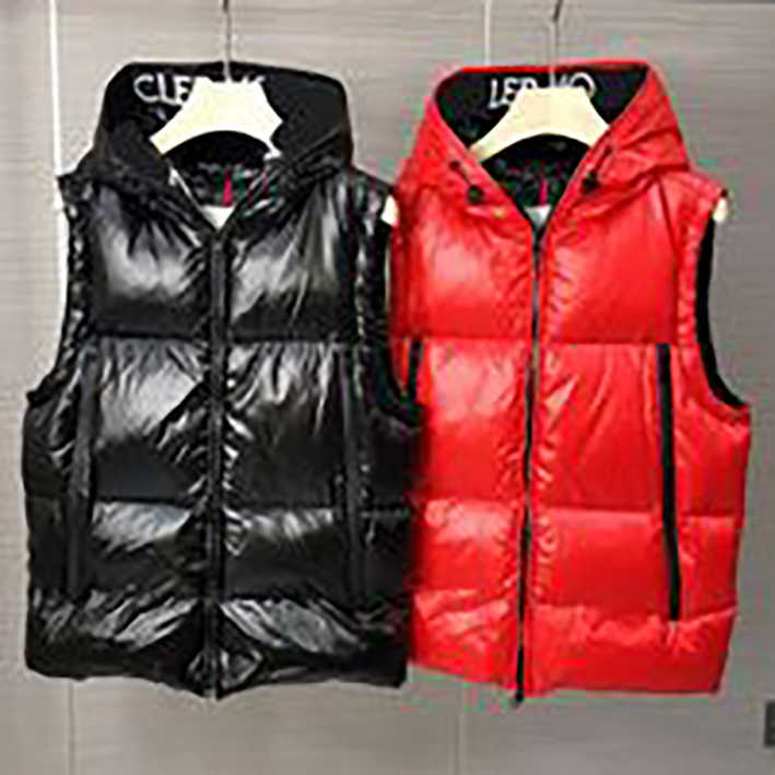 

Designer maya Men's Vests Embroidered Badge Ladies Hooded Jacket Slim Slit Letter Top Clothes Label Complete, Black