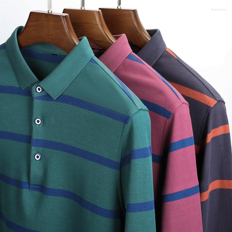 

Men's Polos Men Polo Shirts Tshirts For Long Sleeve Shirt Clothes Mens T 2022 Casual Cotton, Red
