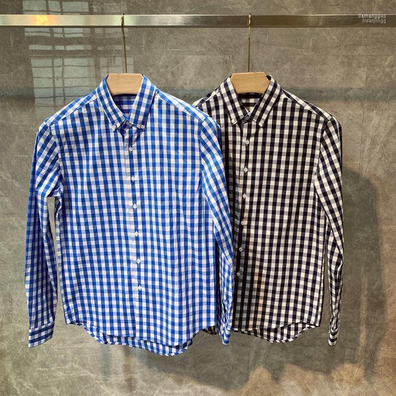 

Men's Casual Shirts Men's Spring 2022 Summer High Quality Classic Men Dress Plaid Long Sleeve Shirt Regular Fit Clothes Fashion Tops, Light blue