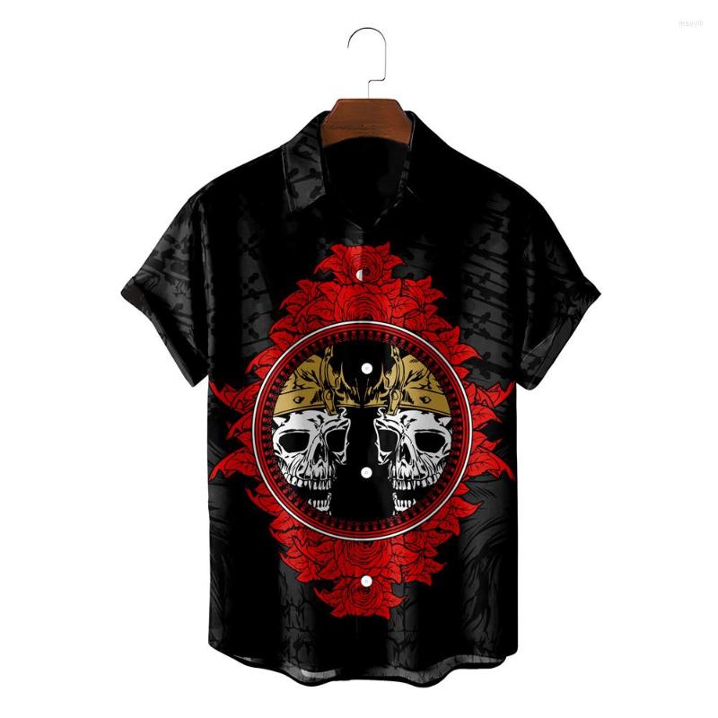

Men' Casual Shirts 2022 Skull Spades Poker 3d Print Hawaiian Shirt Loose Summer Short Sleeve Men' Fashion Top 5xl, Cs-0824