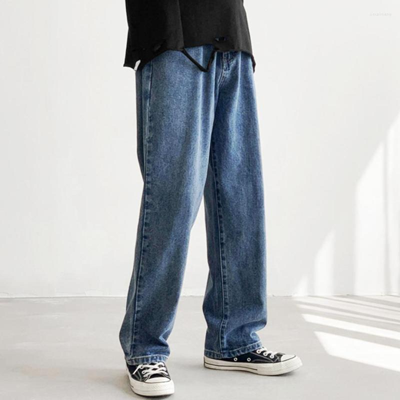 

Men's Jeans Blue Baggy Men Loose Denim Pants Straight Casual Trousers Male