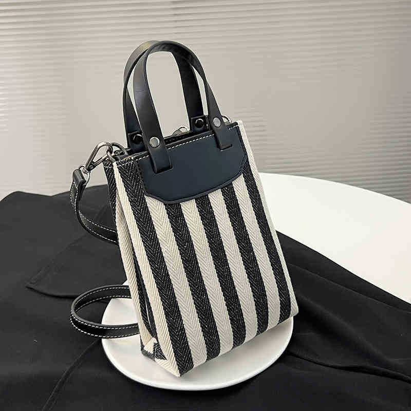 

Bags mobile bag 2022 new trend simple Messenger Bag Canvas stripe design women's backpack Purses, Yellow