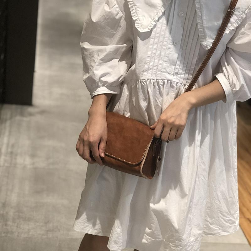 

Evening Bags Leisure Leather Contracted Fashion Cowhide Covering Layer Women Handbag Classic Simple Bag Solid Color Shoulder