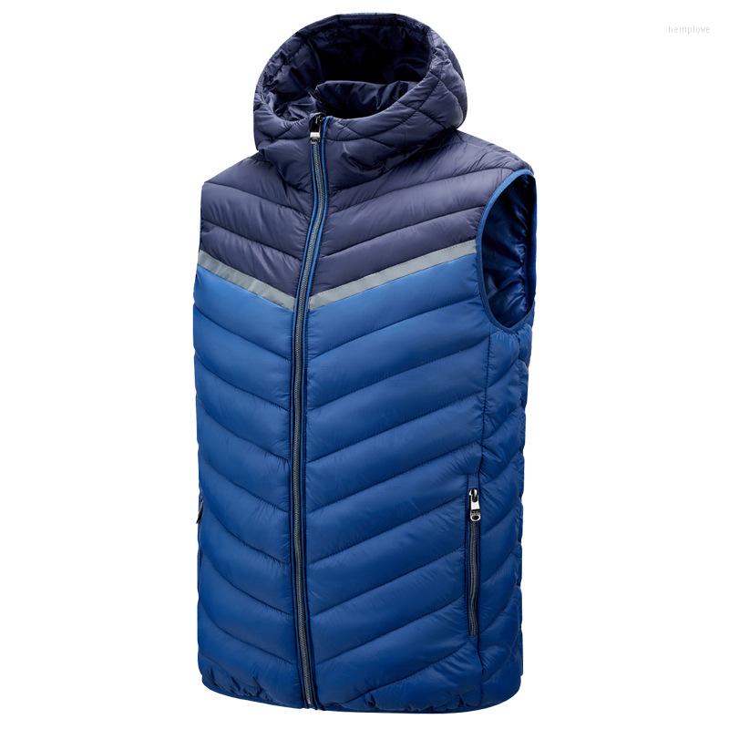 

Men's Down Hill Vest Autumn And Winter Cotton Coat Shoulder Youth Large Size Male Clothing Simple Explosion Model, 939 military green